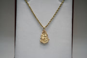 14KT Nugget Diamond Pendant