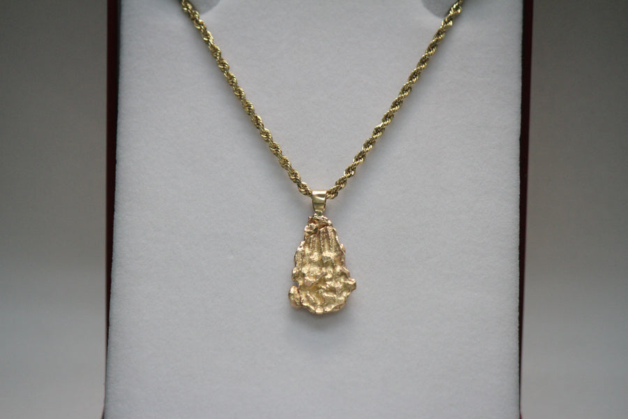 14KT Nugget Diamond Pendant
