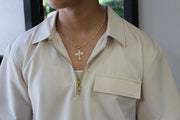 Jesus Crucifix 14KT Two-Tone Diamond Cut