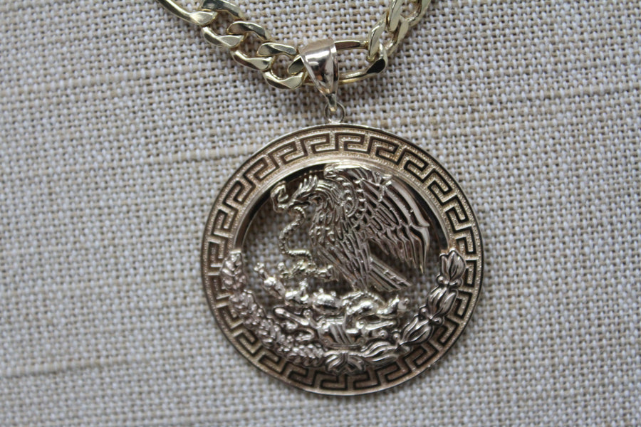 MEXICAN COAT OF ARMS 14KT GOLD