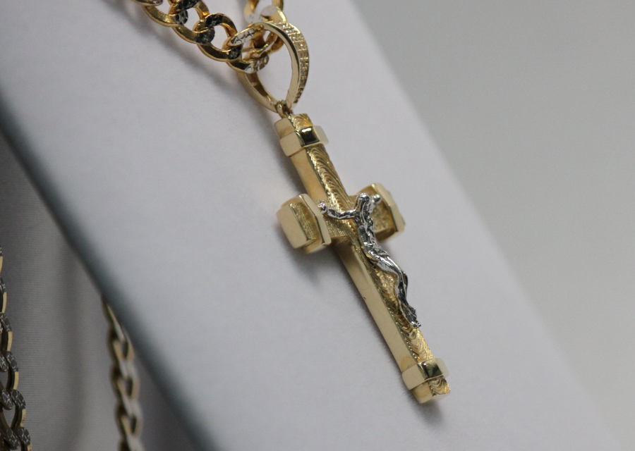 Two-Toned C-Z Crucifix