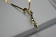 Jesus Crucifix 14KT Two-Tone Diamond Cut