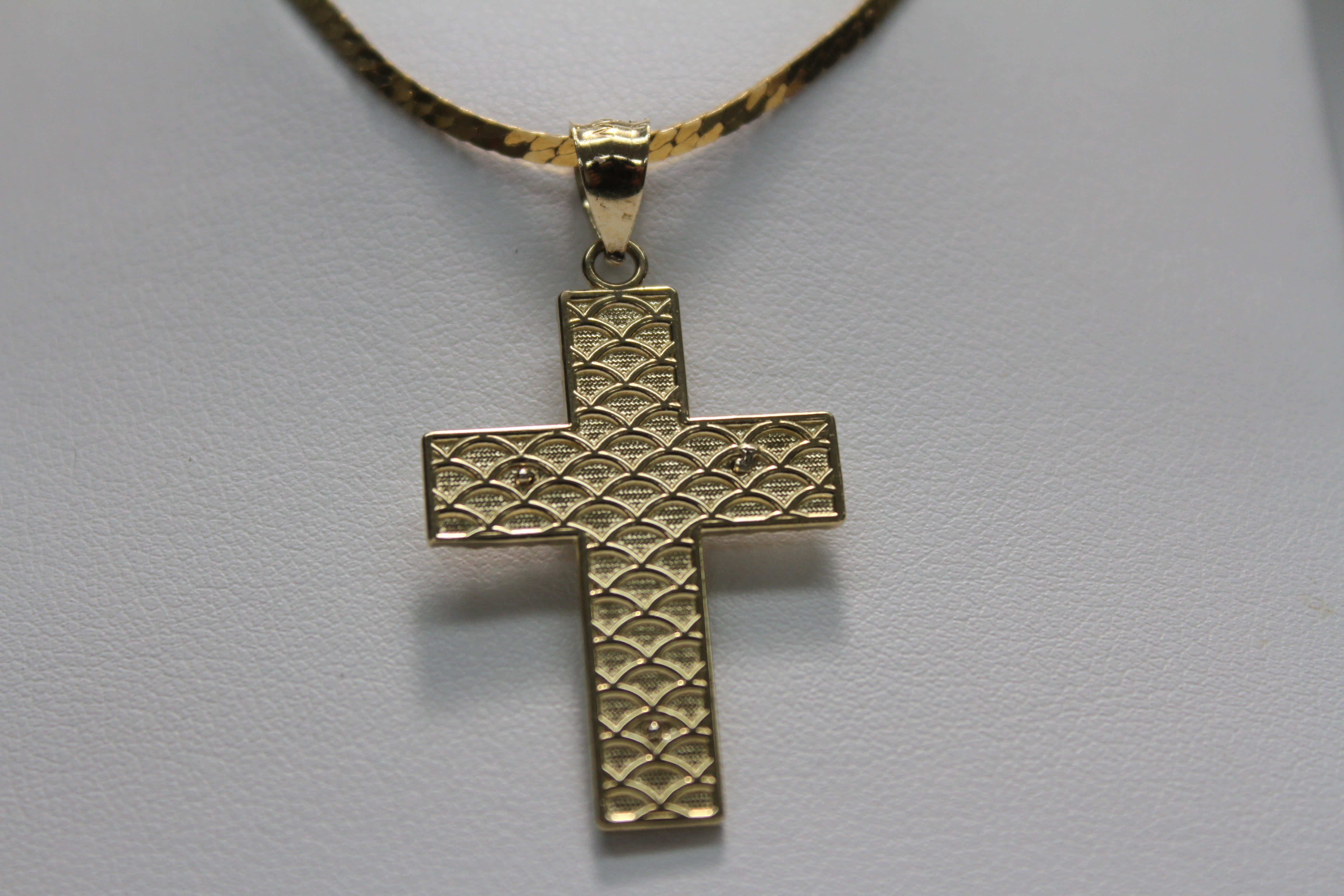 Jesus Crucifix 14KT Two-Tone Diamond Cut