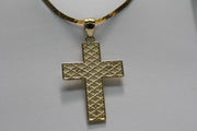 Jesus Crucifix 14KT Two-Tone Diamond Cut