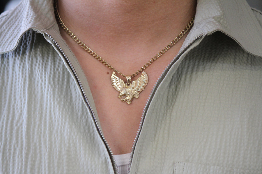 14KT Diamond-Cut Eagle