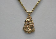 14KT Nugget Diamond Pendant